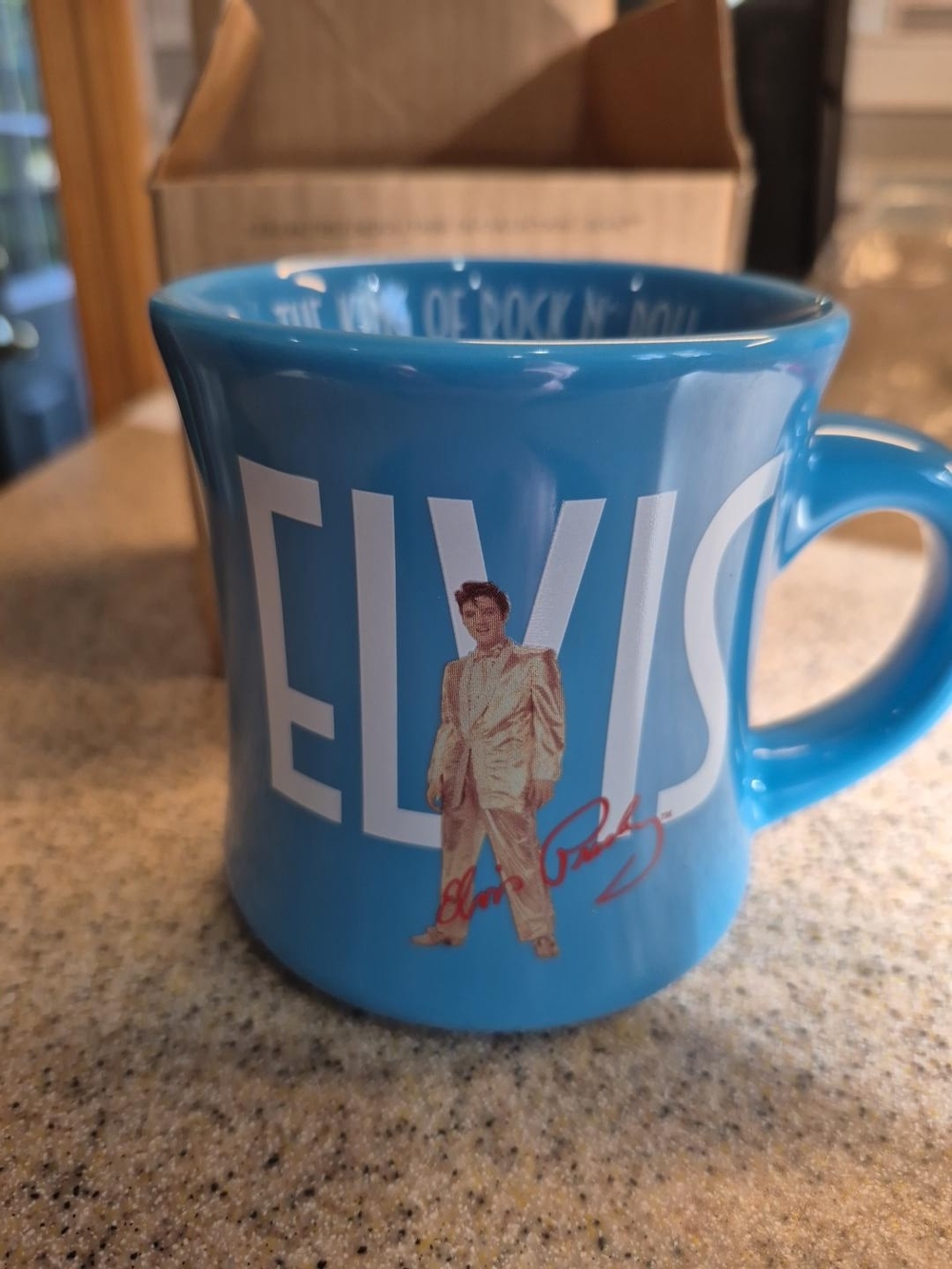 Vintage Elvis Presley Collectible Mug Blue NWT